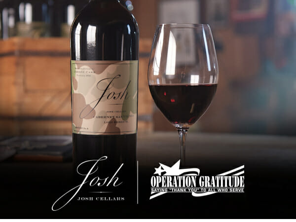 Josh cellars operation gratitude saying thank you to all who serve