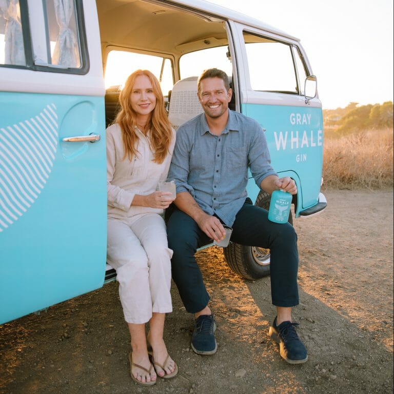 Gray whale gin VW bus with founders