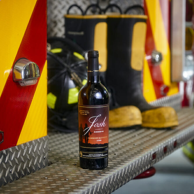 josh cellars reserve firefighters bottle