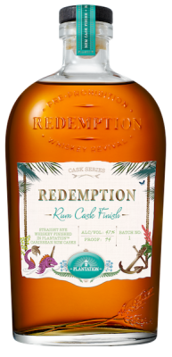 bottle of redemption rum cask finish rye